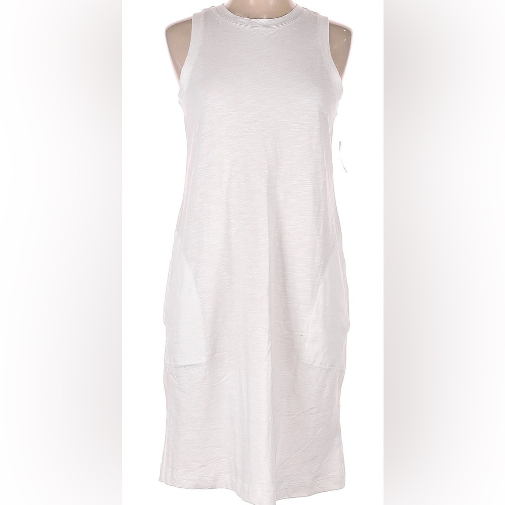 Old Navy White Cotton Dress Womens Size L Sleeveless V Neck. NWT
